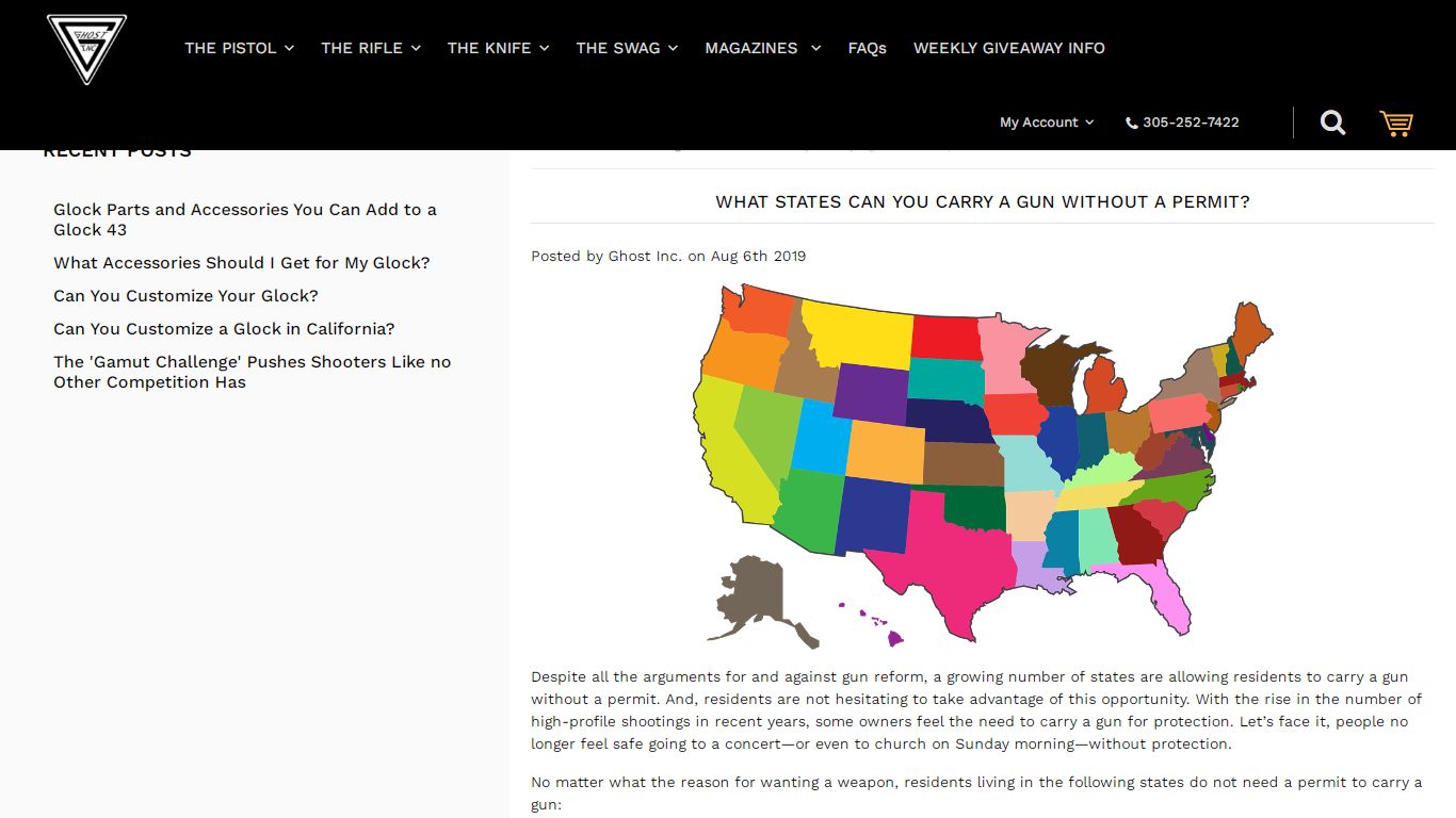 What states can you carry a gun without a permit? - Ghost Inc.