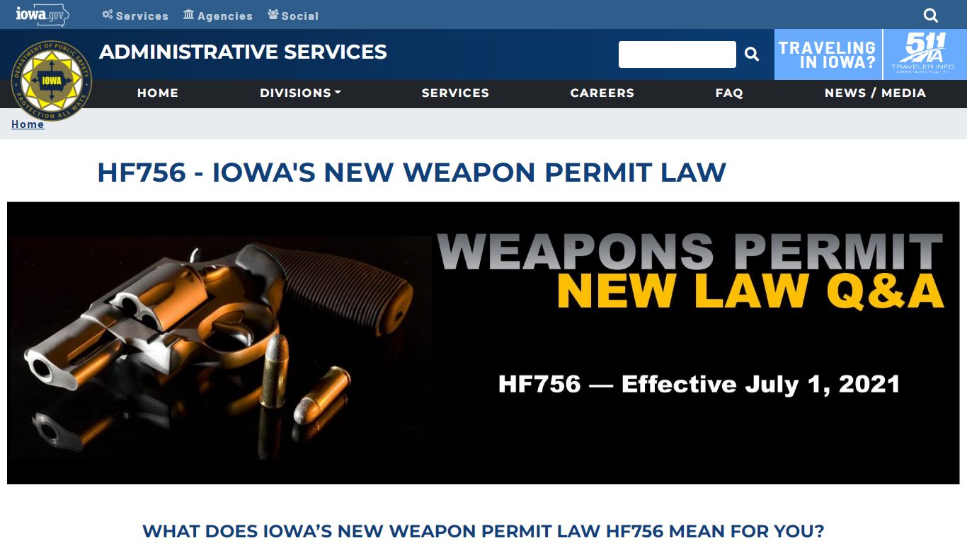 HF756 - Iowa's New Weapon Permit Law